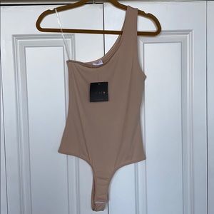 NWT One Shoulder Nude Bodysuit